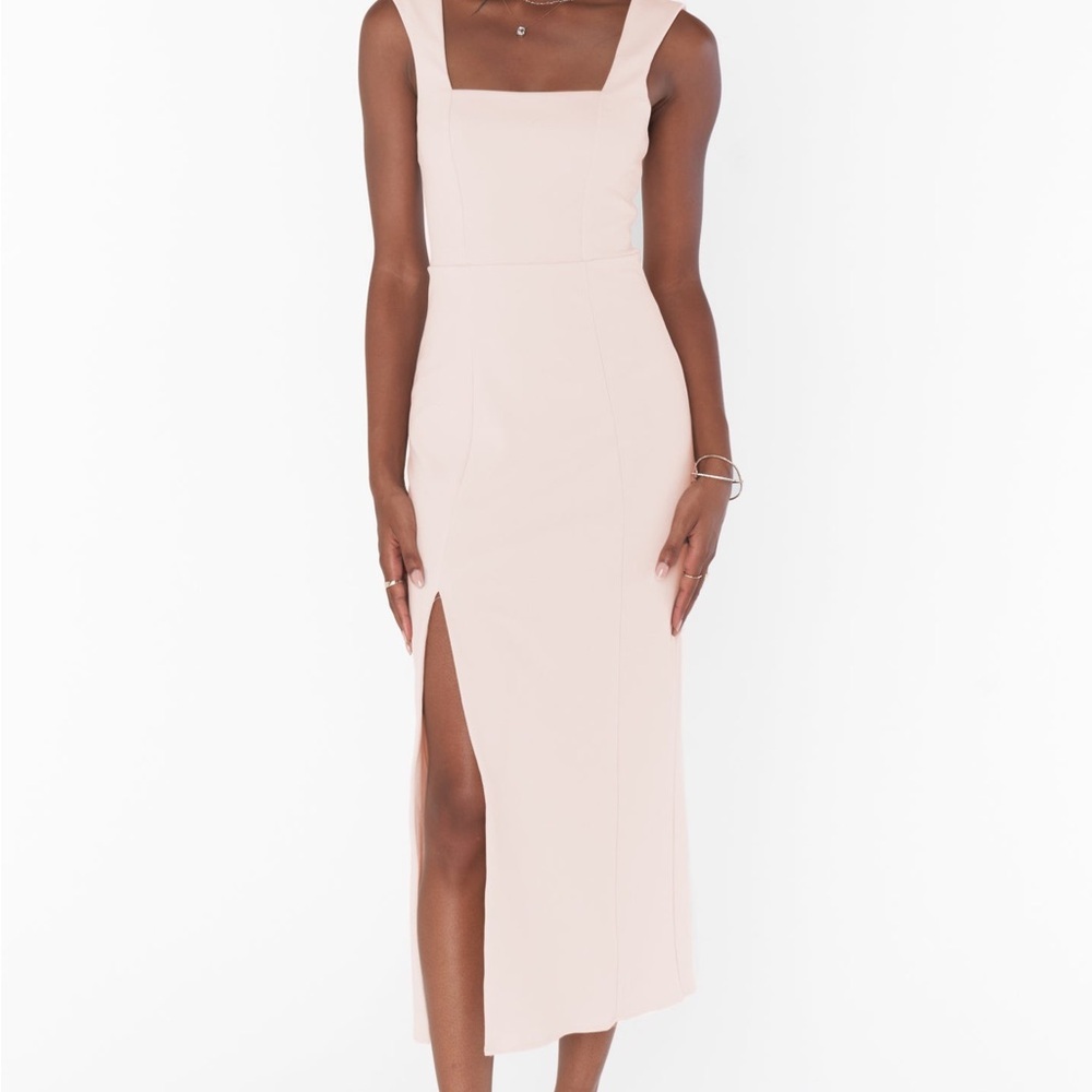 Elegant Dusty Pink Sleeveless Dress - Picture 1 of 3